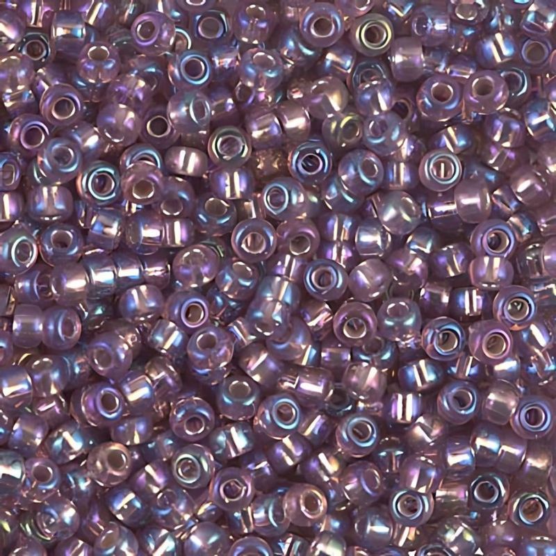 #11 Miyuki Seed Beads - Silver Lined Amethyst Ab, 11-91024-TB, Approx 24 Grams, 1 five inch tube