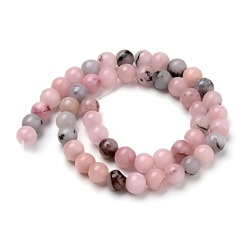 10mm Plum Blossom Jasper, 15&#39;&#39; Strand, 38 Beads, Round, Dyed, 1.2mm Hole, Gemstones, 1.97oz