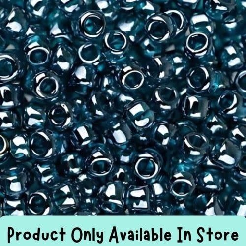#8 Toho Seed Beads, Transparent Luster Teal, 3x3mm, 19 Grams/0.67oz, in store only
