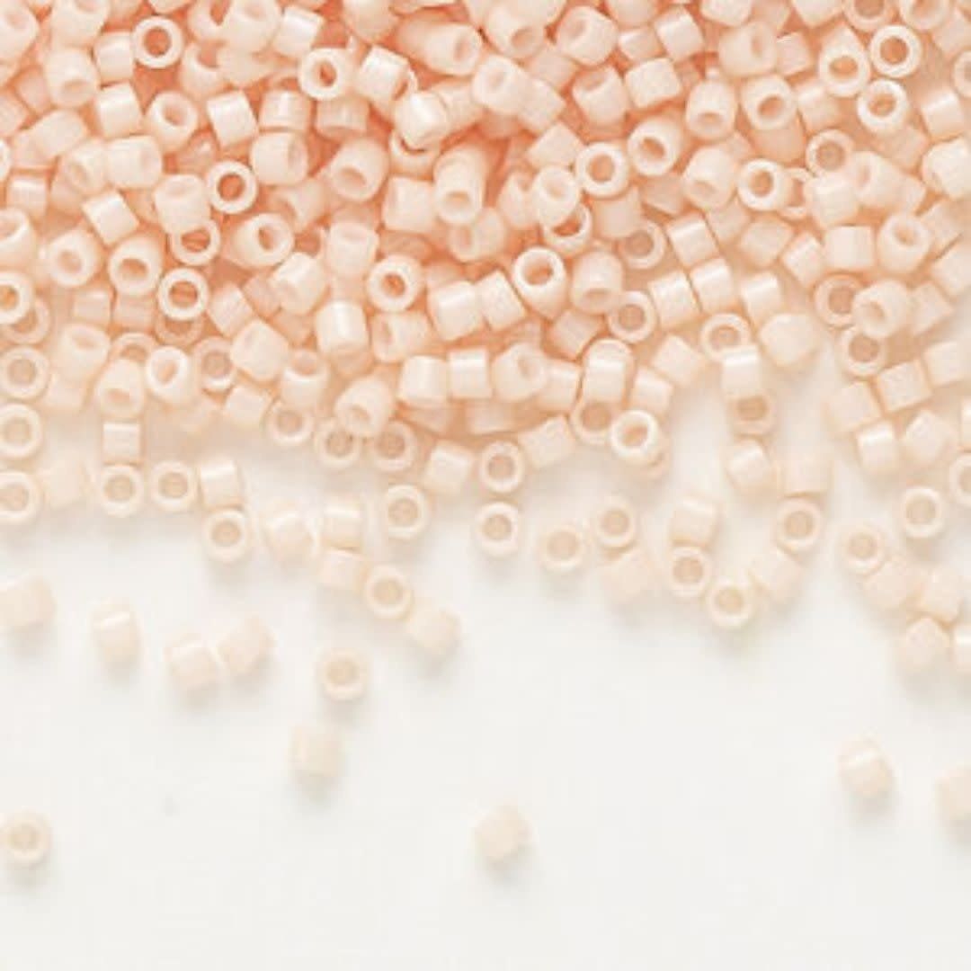 #11 Delica Seed Beads, Opaque Salmon Pink, DB206-TB, Approx 1440 Beads, 1 two inch tube, 7.2 grams