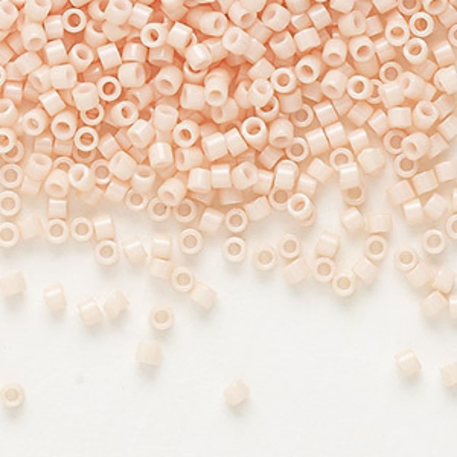 #11 Delica Seed Beads, Opaque Salmon Pink, DB206-TB, Approx 1440 Beads, 1 two inch tube, 7.2 grams
