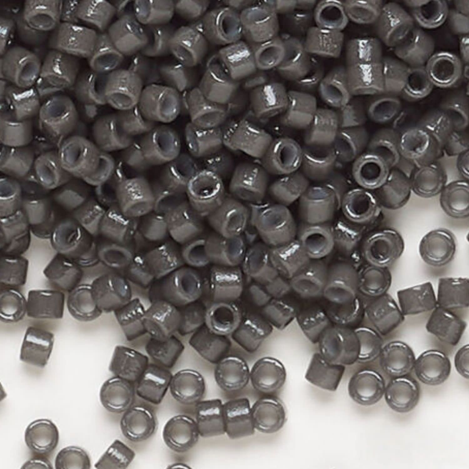 #11 Delica Seed Beads, Duracoat Opaque Charcoal Grey, DB2368-TB, Approx 1440 Beads, 1 two inch tube, 7.2 grams