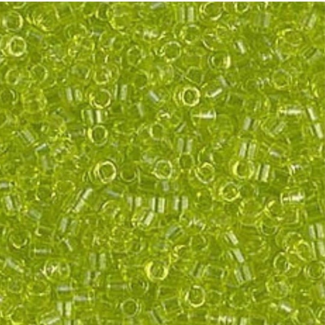 #11 Delica Seed Beads, Transparent Chartreuse Green, DB712-TB, Approx 1440 Beads, 1 two inch tube, 7.2 grams