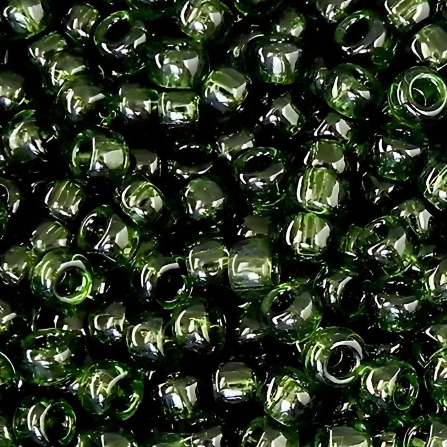 #8 Miyuki Seed Beads - Transparent Olive, 8-9158-TB, Approx 858 Beads/22 Grams, 1 five inch tube