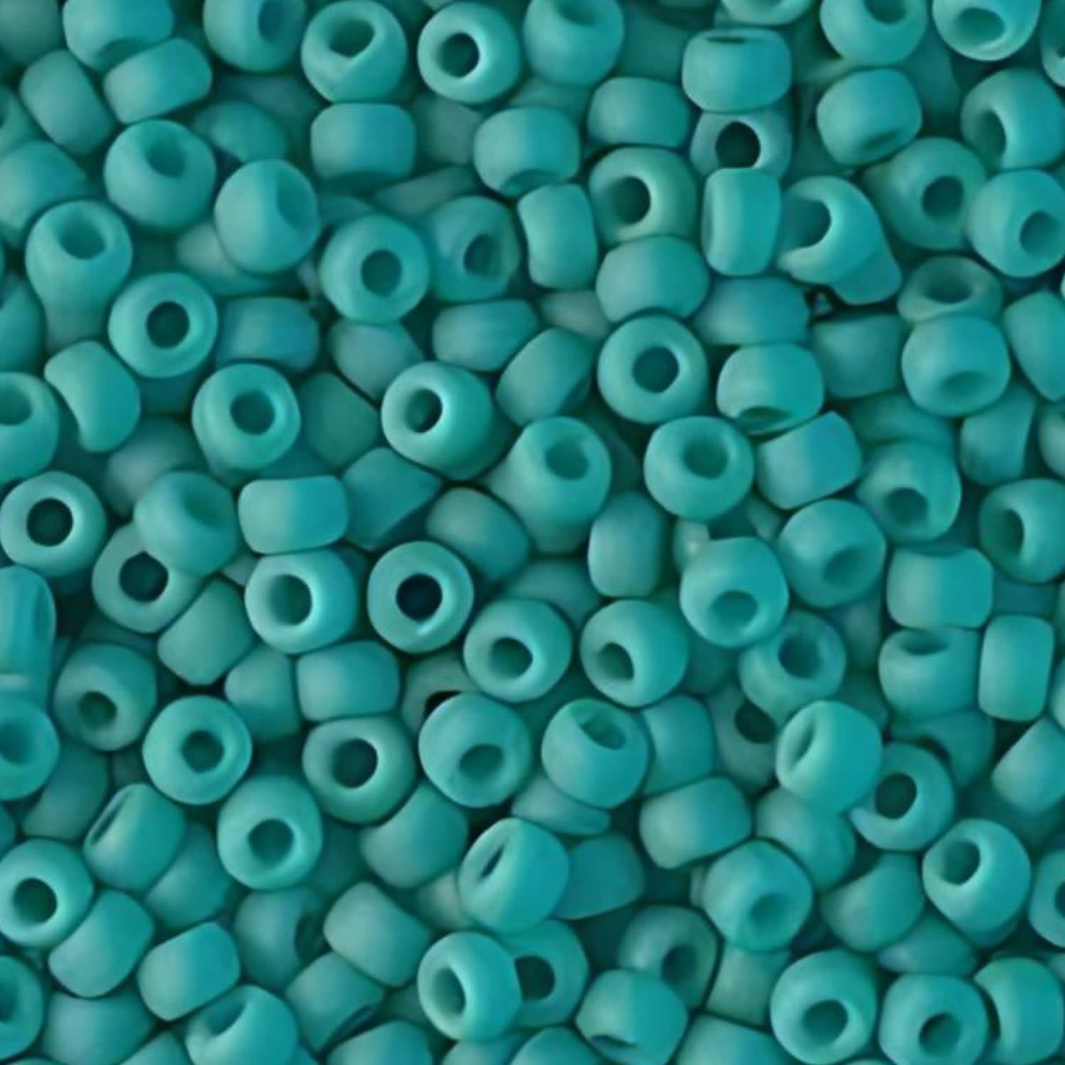 #8 Miyuki Seed Beads - Matte Opaque Turquoise, 8-9412F-TB, Approx 858 Beads/22 Grams, 1 five inch tube