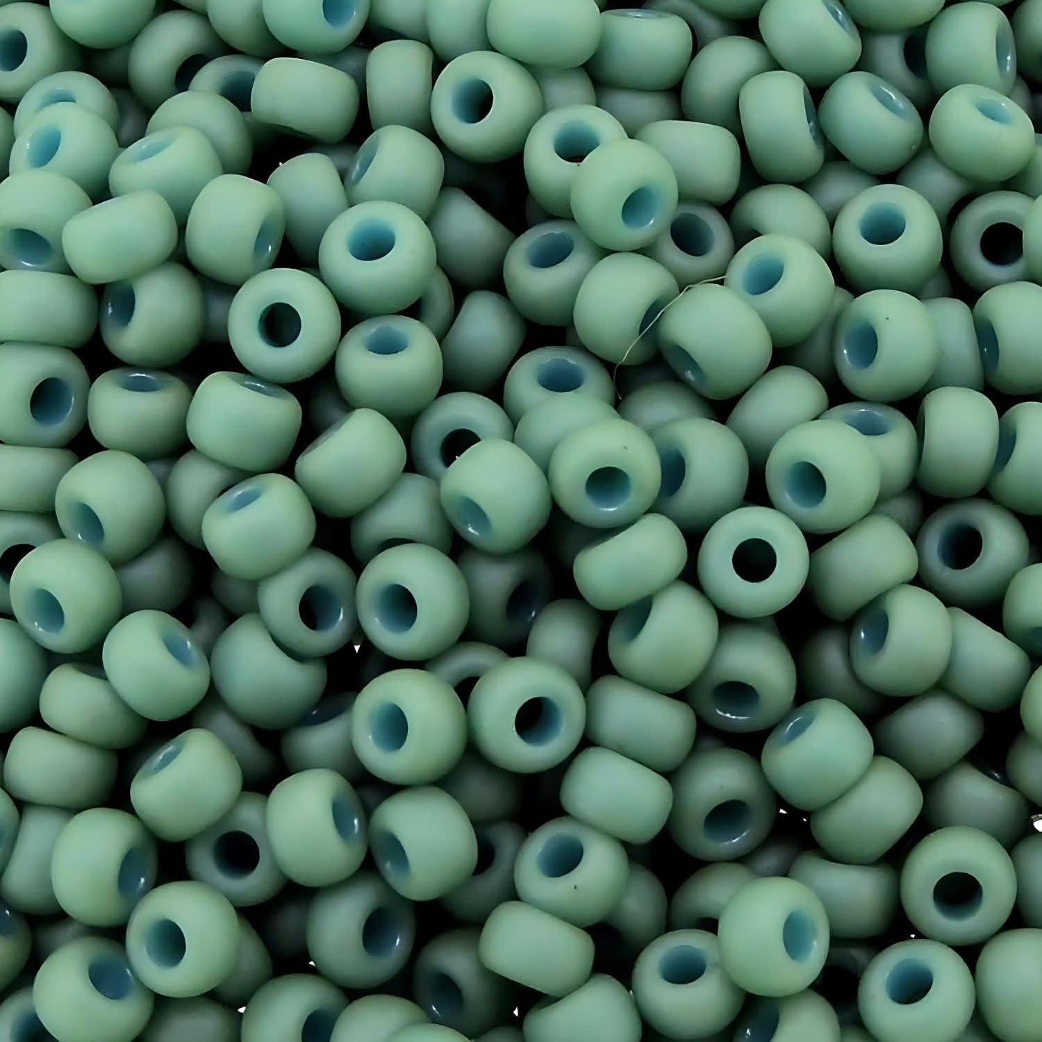 #8 Miyuki Seed Beads - Frosted Pale Seafoam Green, 8-92028-TB, Approx 858 Beads/22 Grams, 1 five inch tube