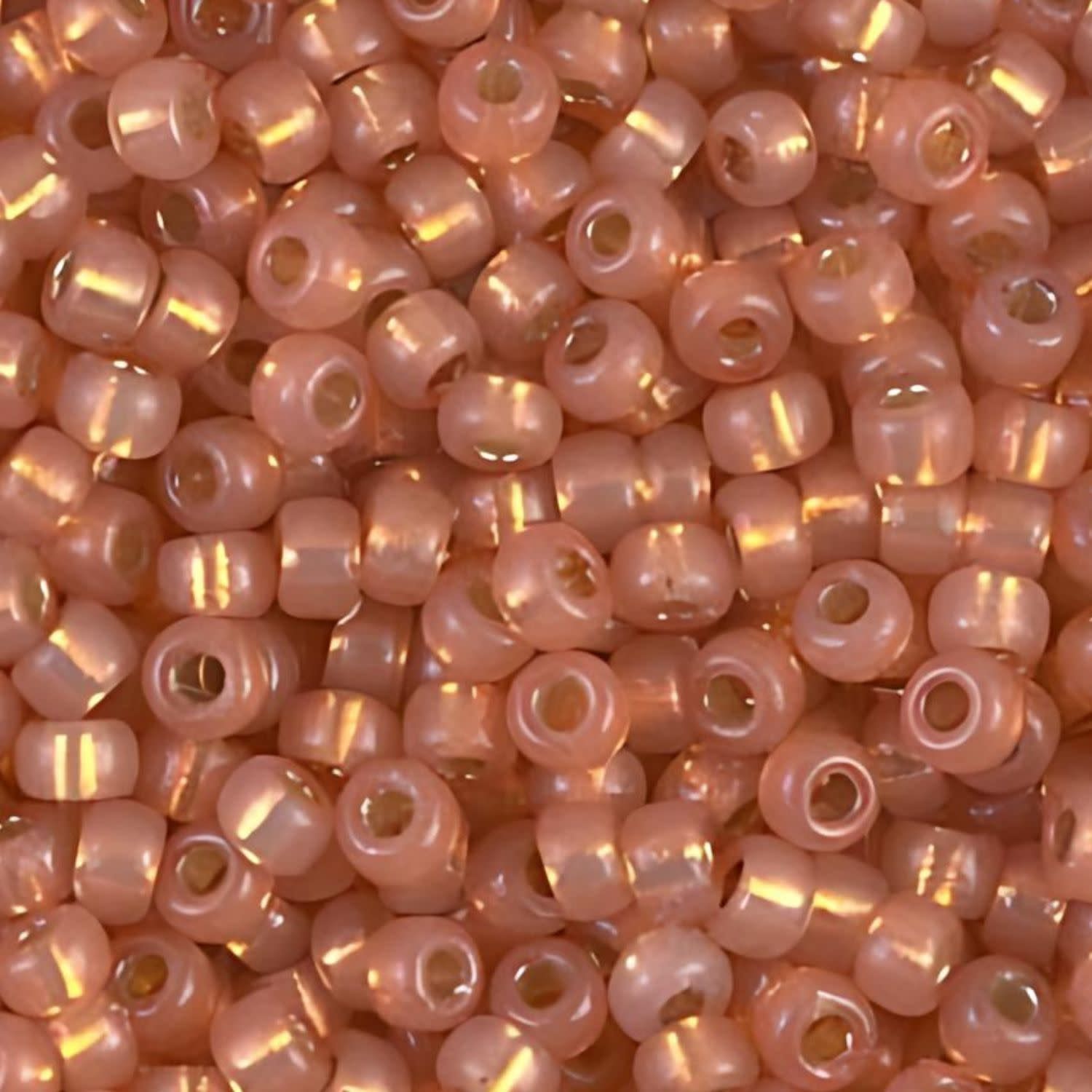 #8 Miyuki Seed Beads - Duracoat Silver Lined Rose Gold, 8-94233-TB, Approx 858 Beads/22 Grams, 1 five inch tube