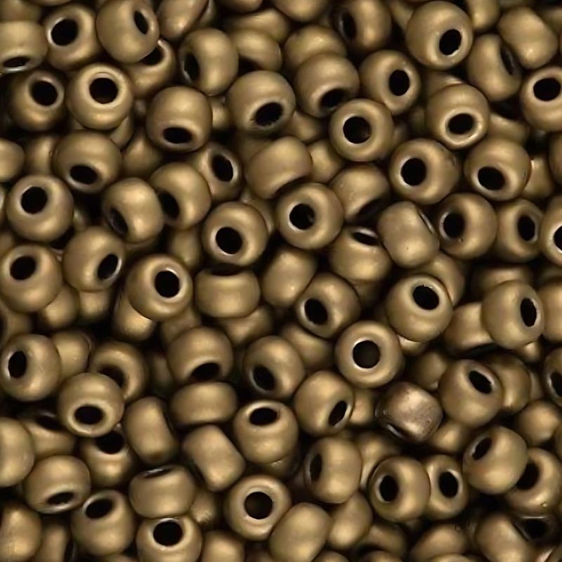 #6 Miyuki Seed Beads - Matte Opaque Bronze, 6-91255-TB, 3 Two Inch Tubes, Approx 720 Beads, 60 Grams