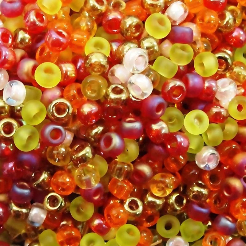 #8 Miyuki Seed Beads - Mix Tango, 8-9MIX19-TB, Approx 858 Beads/22 Grams, 1 five inch tube
