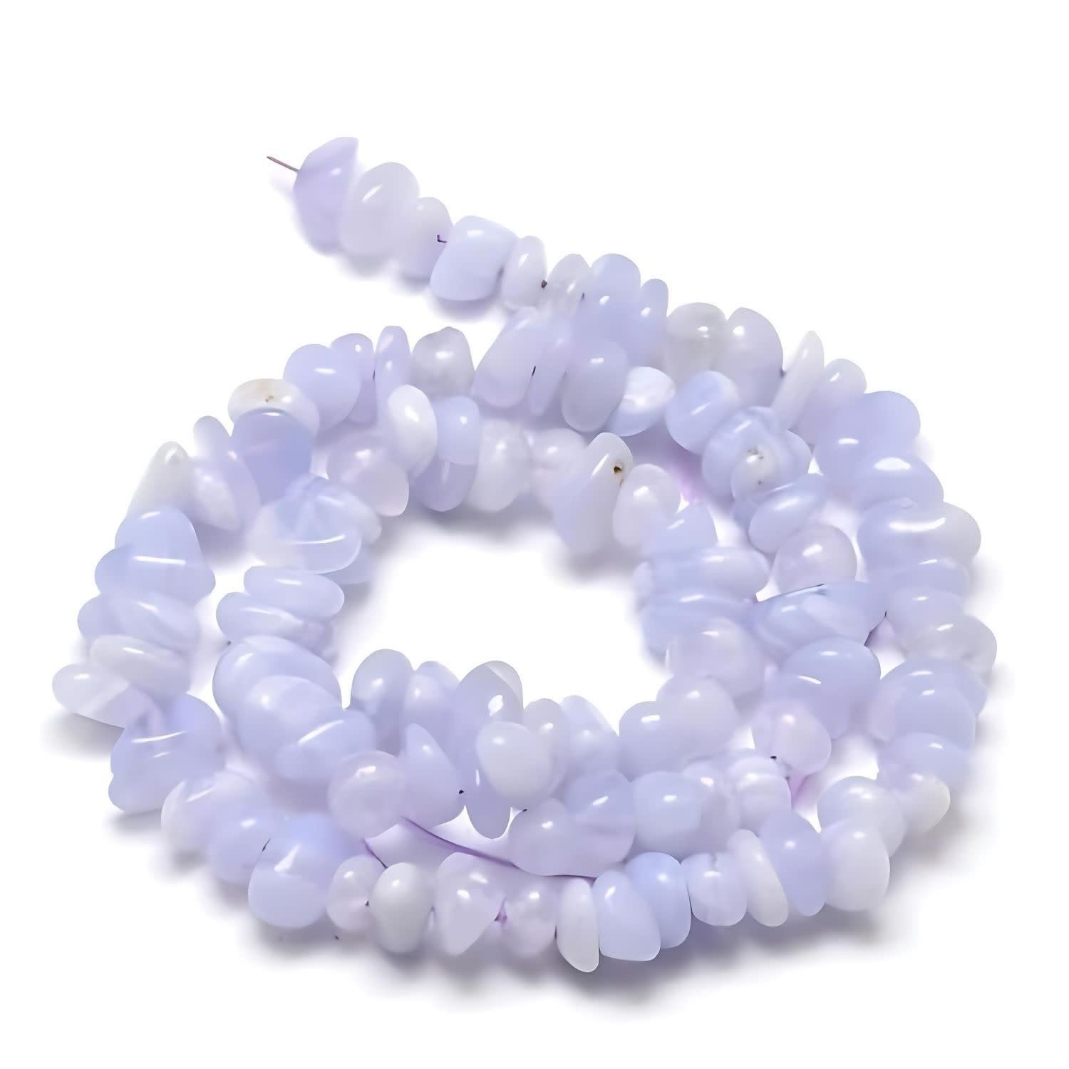 5-14x4-10mm Blue Lace Agate Chips, 15&#39;&#39; Strand, Natural, 1mm Hole, Gemstones, 1.20oz