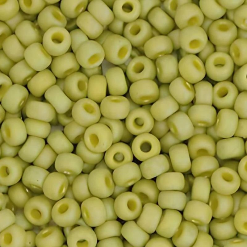 #8 Miyuki Seed Beads - Frosted Opaque Glaze Pistachio Rainbow/AB, 8-94693-TB, Approx 858 Beads/22 Grams, 1 five inch tube