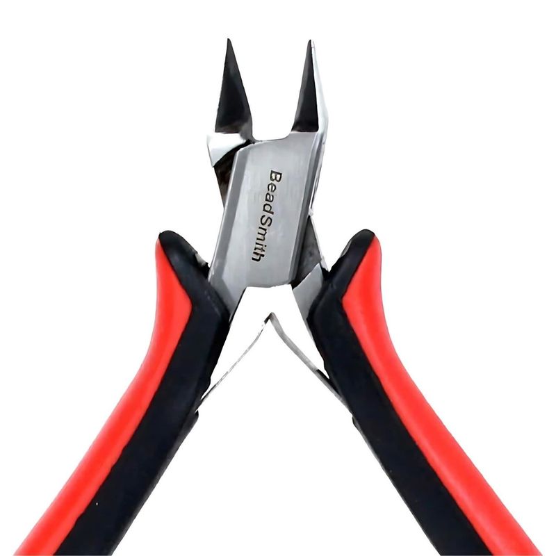 Super Fine Ergonomic Cutter, Pliers, Red &amp; Black Handles, 4.5&quot; Long
