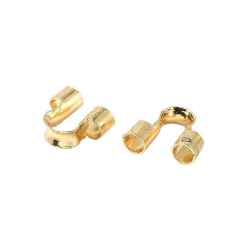 GP Stainless Steel Wire Guards/Wire Protectors, Approx 100pcs, 5x6.6x2mm, 1.5mm Hole, 9gms/0.32oz