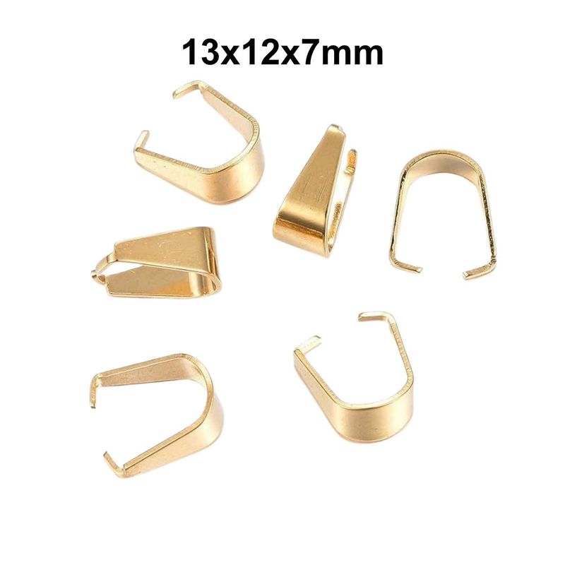 GP Stainless Steel Pinch Bails, 10pcs, 13x12x7mm, 10gms/0.35oz