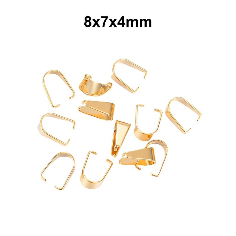 GP Stainless Steel Pinch Bails, 20pcs, 8x7x4mm, 6gms/0.21oz