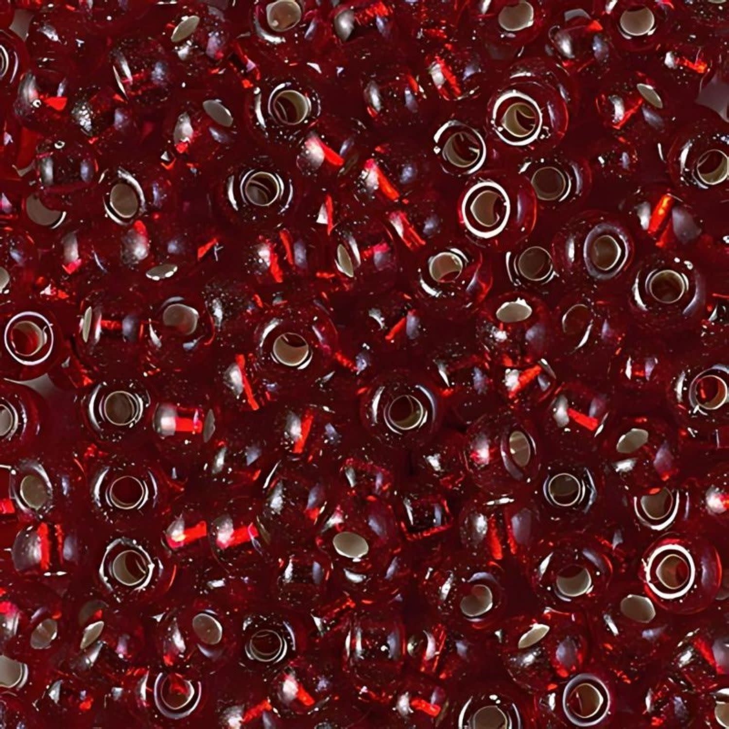 #11 Miyuki Seed Beads - Silver Lined  Dark Ruby, 11-911D-TB, Approx 24 Grams, 1 five inch tube