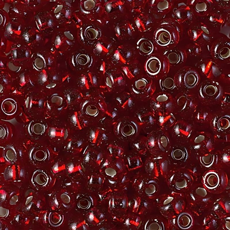 #11 Miyuki Seed Beads - Silver Lined  Dark Ruby, 11-911D-TB, Approx 24 Grams, 1 five inch tube