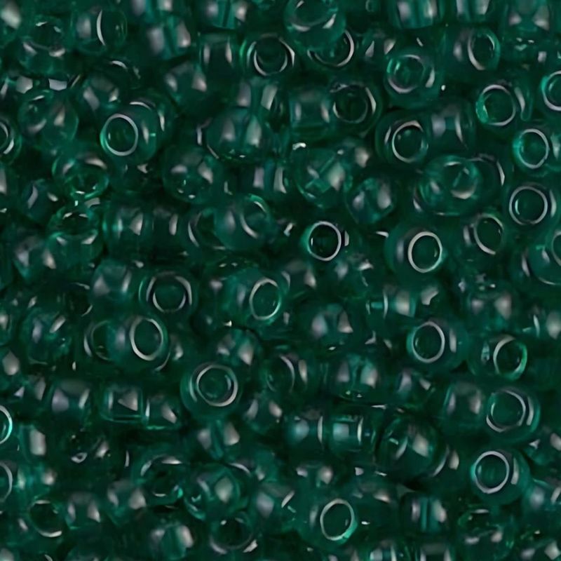 #11 Miyuki Seed Beads - Transparent Emerald, 11-9147-TB, Approx 24 Grams, 1 five inch tube