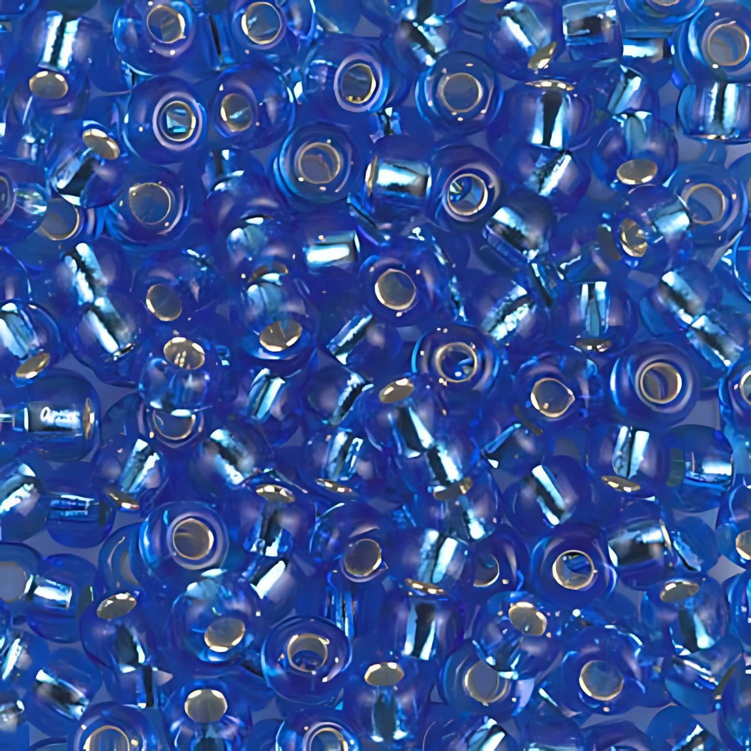 #6 Miyuki Seed Beads - Silver Lined Sapphire Blue, 6-9150S-TB, Approx 240 Beads, 1 five inch tube, 20 grams