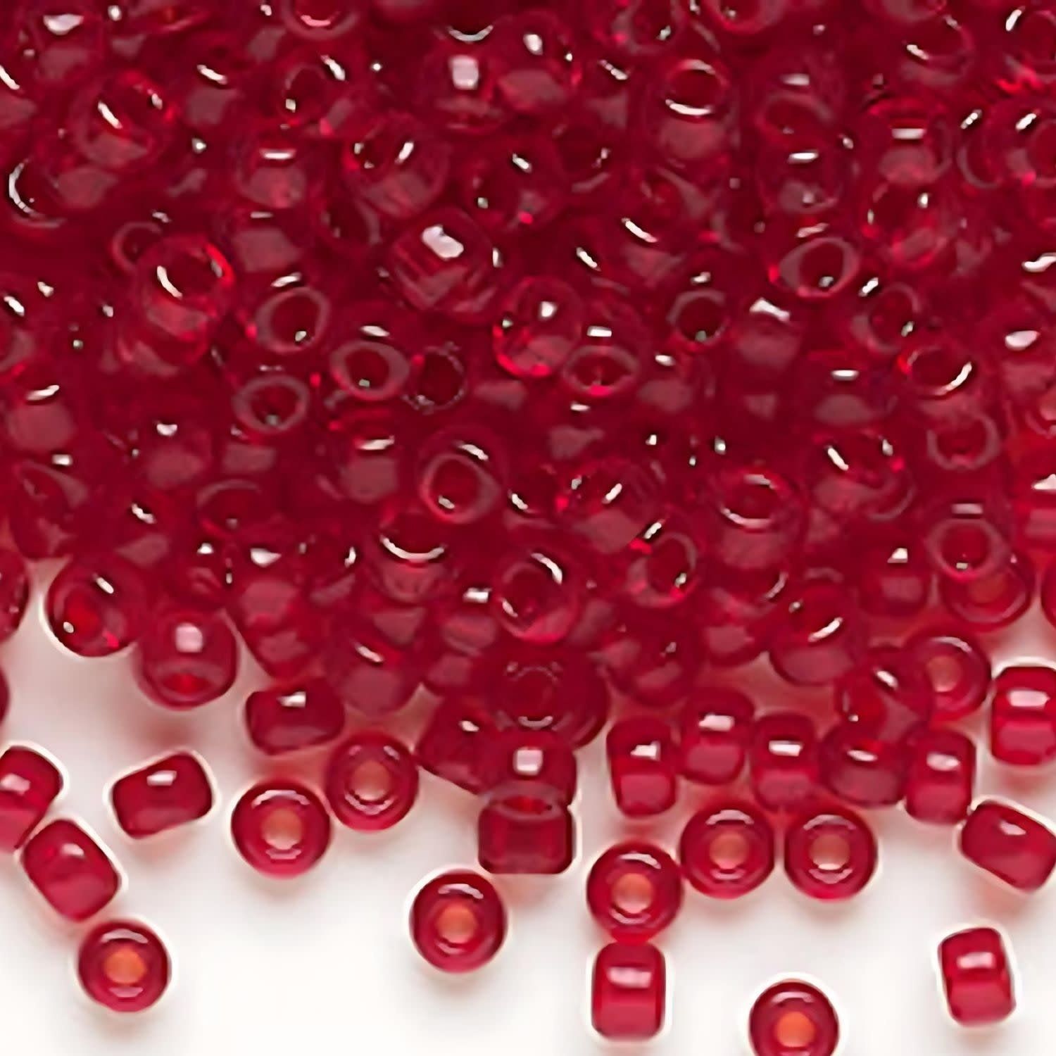 #11 Miyuki Seed Beads - Transparent Ruby Red, 11-9141-TB, Approx 24 Grams, 1 five inch tube