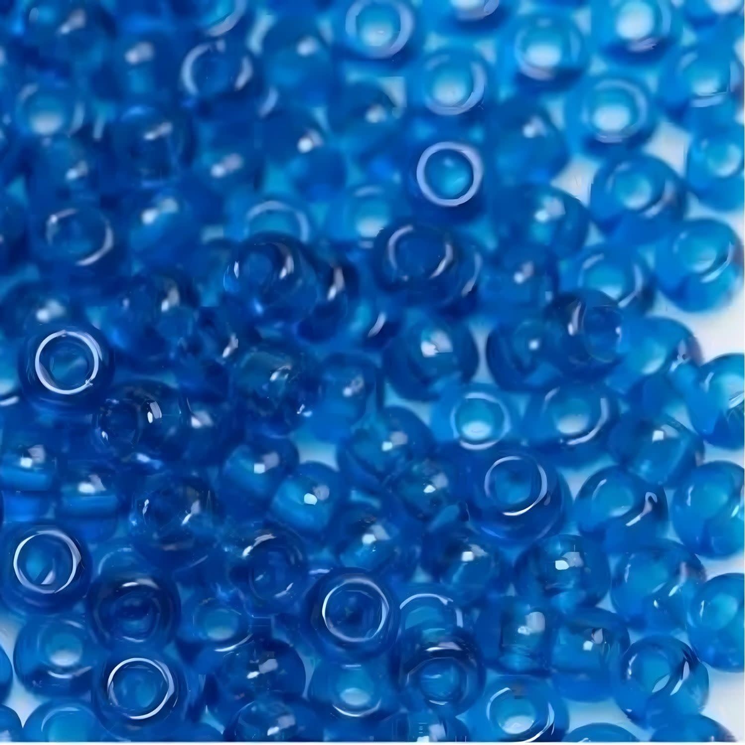 #6 Miyuki Seed Beads - Transparent Capri Blue, 6-9149-TB, Approx 240 Beads, 1 five inch tube, 20 grams