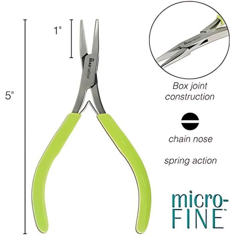 Micro Fine Chain Nose Pliers, w/Springs, 3oz
