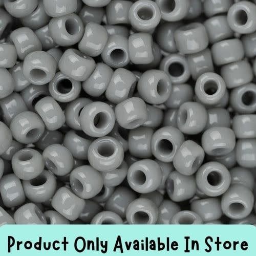 #8 Toho Seed Beads, Opaque Grey, 3x3mm, 19 Grams/0.67oz, in store only