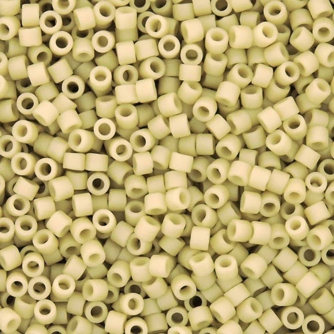 #11 Delica Seed Beads, Matte Opaque Bone Cream, DB388-TB, Approx 1440 Beads, 1 two inch tube, 7.2 grams