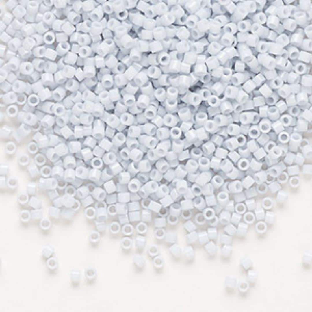 #11 Delica Seed Beads, Opaque Luster Light Grey, DB209-TB, Approx 1440 Beads, 1 two inch tube, 7.2 grams