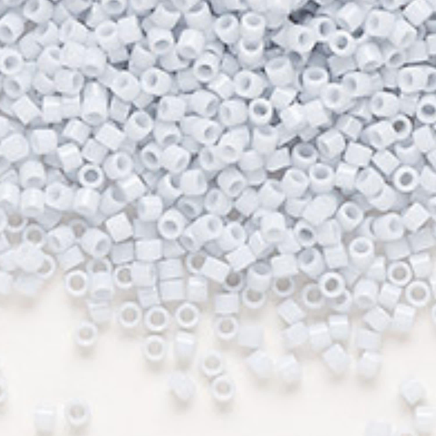 #11 Delica Seed Beads, Opaque Luster Light Grey, DB209-TB, Approx 1440 Beads, 1 two inch tube, 7.2 grams
