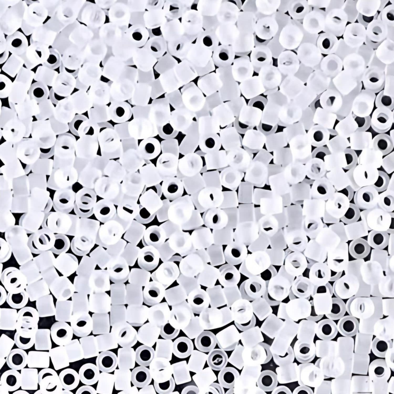 #11 Delica Seed Beads, Matte Transparent Crystal, DB741-TB, Approx 1440 Beads, 1 two inch tube, 7.2 grams