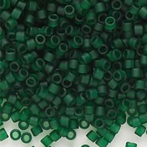 #11 Delica Seed Beads, Matte Transparent Forest Green, DB767-TB, Approx 1440 Beads, 1 two inch tube, 7.2 grams