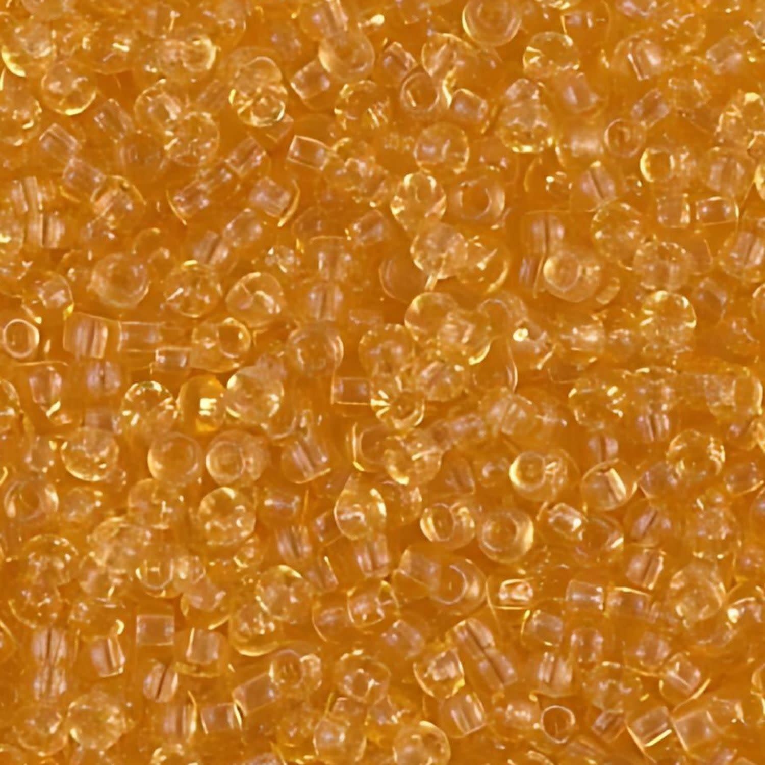 #8 Miyuki Seed Beads - Transparent Light Topaz Gold, 8-9132-TB, Approx 858 Beads/22 Grams, 1 five inch tube