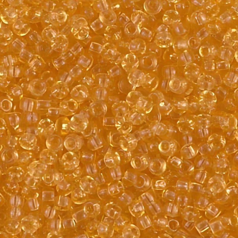 #8 Miyuki Seed Beads - Transparent Light Topaz Gold, 8-9132-TB, Approx 858 Beads/22 Grams, 1 five inch tube