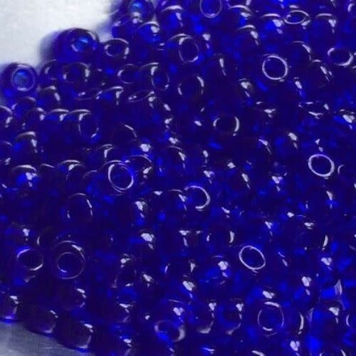 #8 Miyuki Seed Beads - Transparent Cobalt Blue, 8-9151-TB, Approx 858 Beads/22 Grams, 1 five inch tube