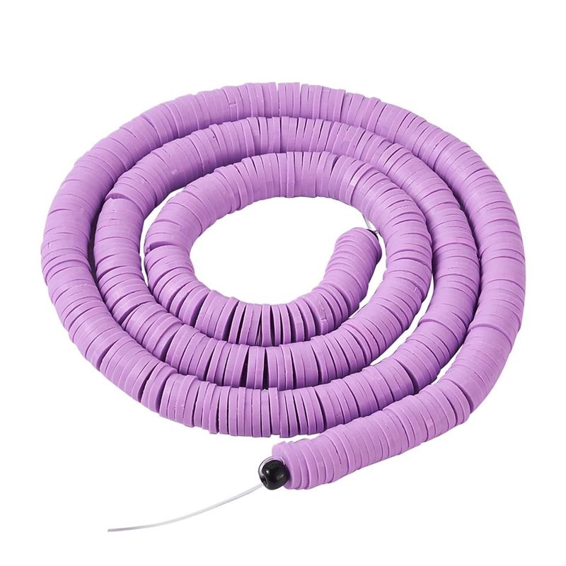 6x1mm Heishi Beads, Purple Plum, 380-400pcs, 17&quot; Strand, Polymer Clay, 21gms/0.74oz