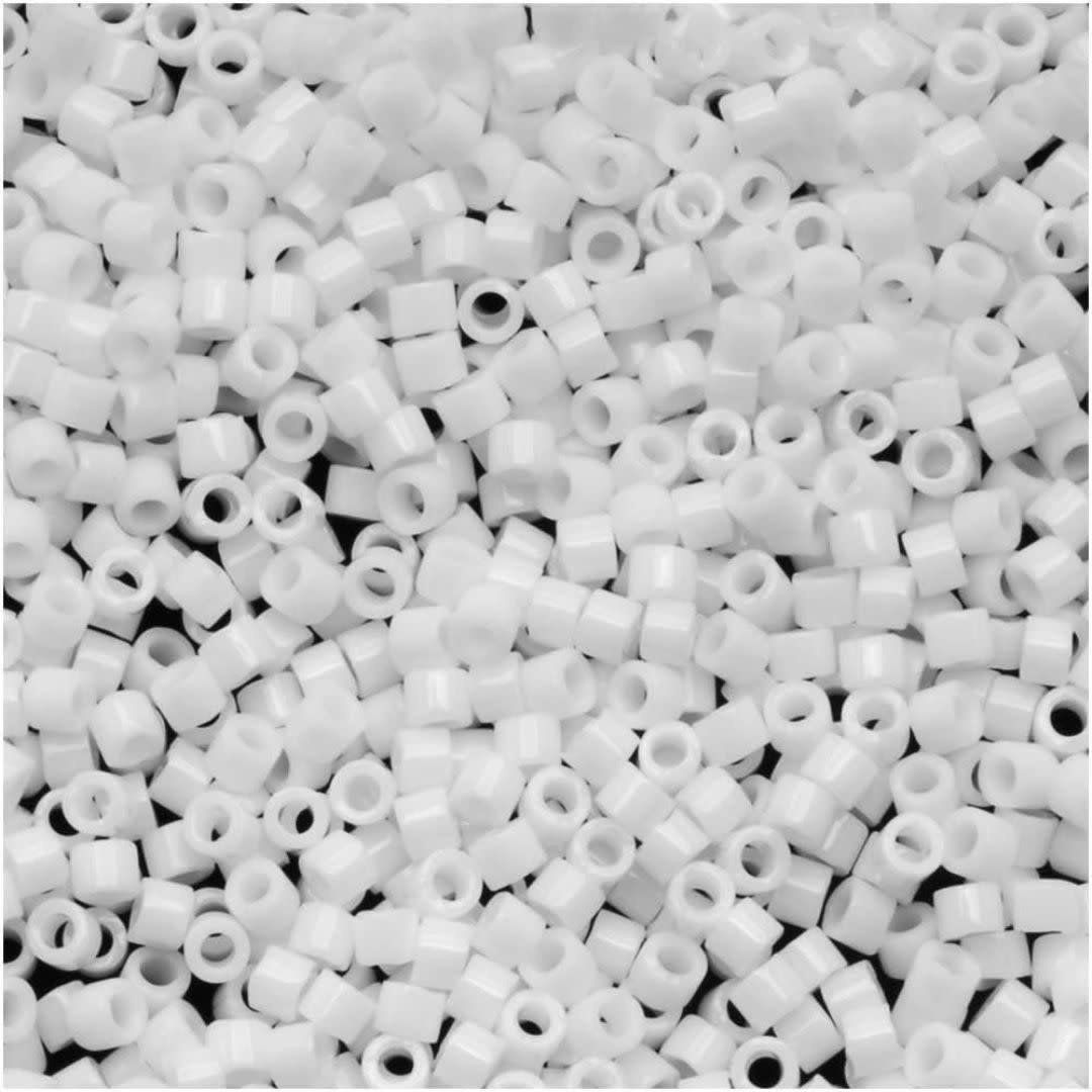 #11 Delica Seed Beads, Opaque Chalk White, DB200-TB, Approx 1440 Beads, 1 two inch tube, 7.2 grams
