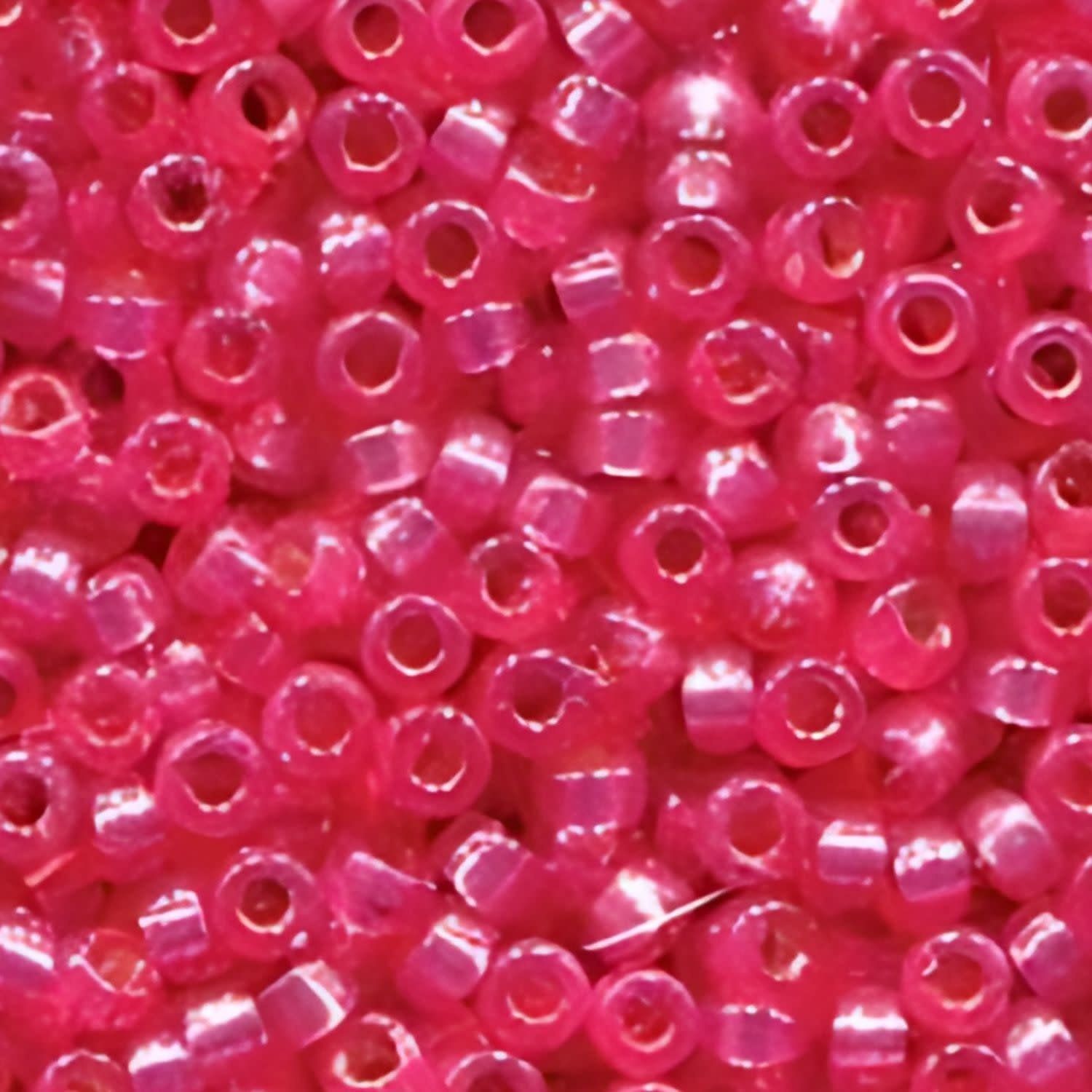 #8 Miyuki Seed Beads - Duracoat Silver Lined Hot Pink, 8-94239-TB, Approx 858 Beads/22 Grams, 1 five inch tube