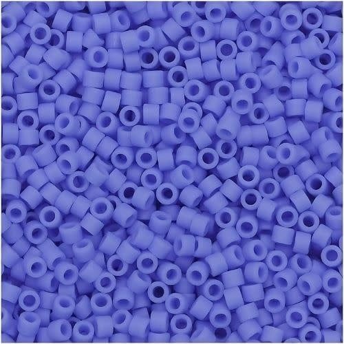 #11 Delica Seed Beads, Matte Opaque Light Sapphire Blue, DB760-TB, Approx 1440 Beads, 1 two inch tube, 7.2 grams