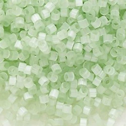 #11 Delica Seed Beads, Satin Silk Pale Green, DB828-TB, Approx 1440 Beads, 1 two inch tube, 7.2 grams