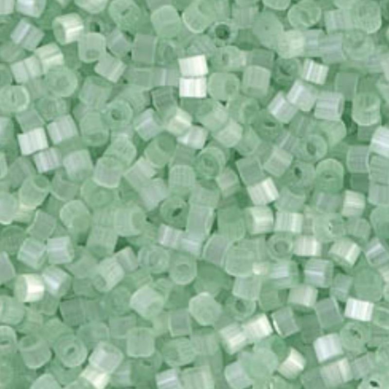 #11 Delica Seed Beads, Satin Silk Pale Green, DB828-TB, Approx 1440 Beads, 1 two inch tube, 7.2 grams