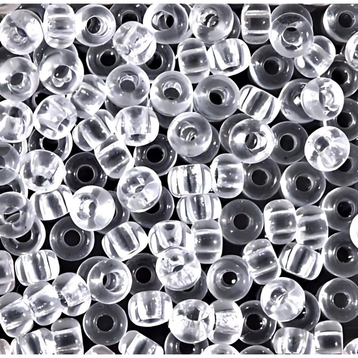 #6 Miyuki Seed Beads - Transparent Crystal Clear, 6-9131-TB, Approx 240 Beads, 1 five inch tube, 20 grams
