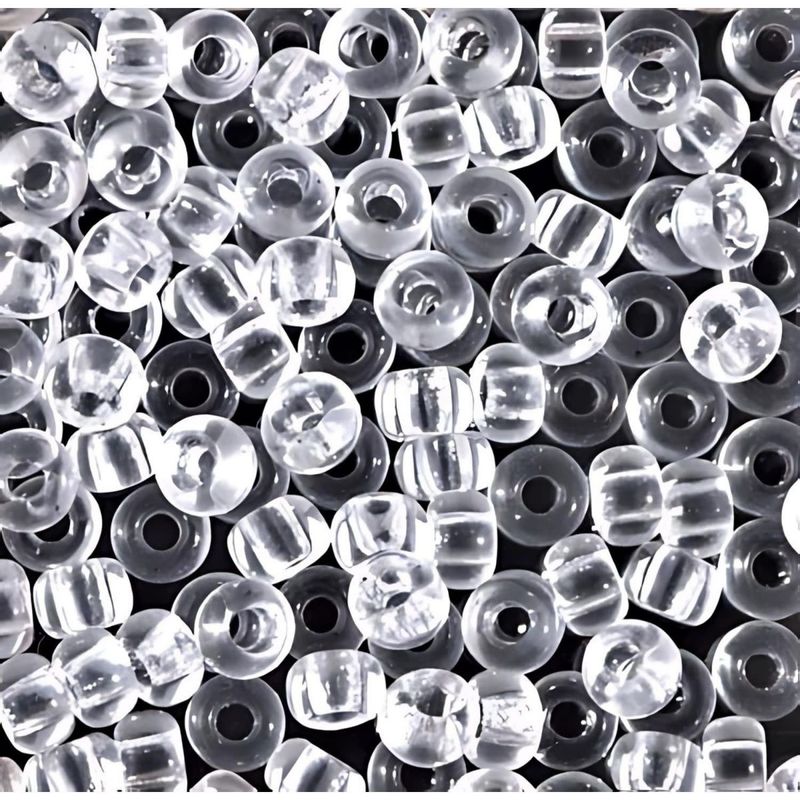 #6 Miyuki Seed Beads - Transparent Crystal Clear, 6-9131-TB, Approx 240 Beads, 1 five inch tube, 20 grams