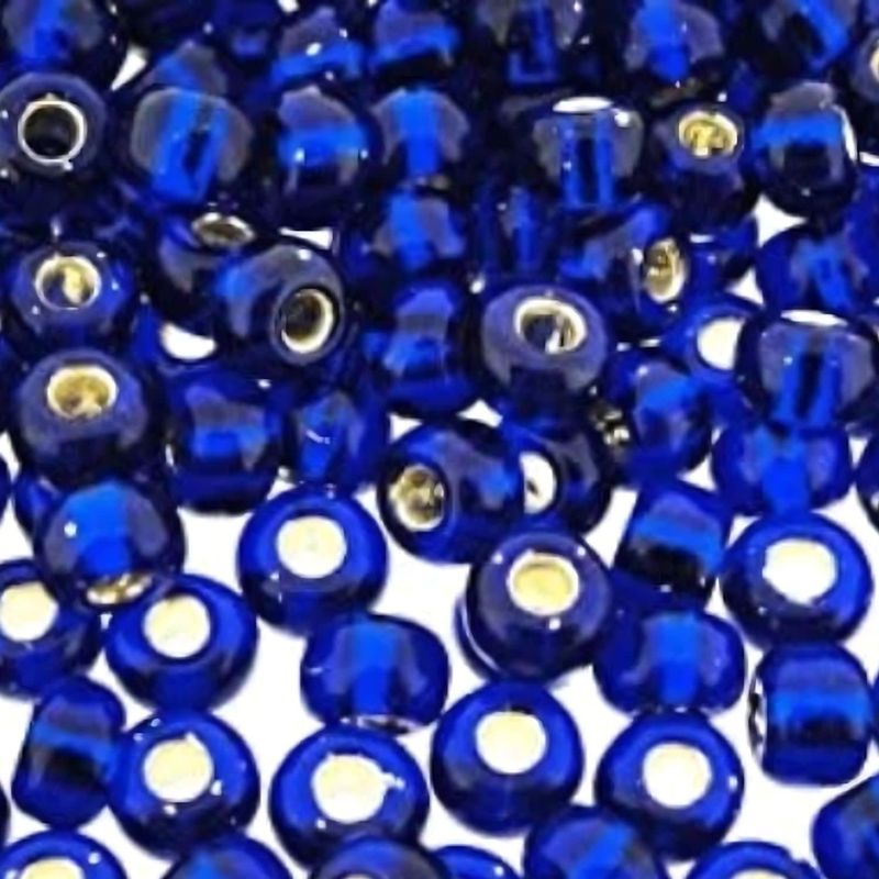 #6 Miyuki Seed Beads - Silver Lined Cobalt Blue, 6-9151S-TB, Approx 240 Beads, 1 five inch tube, 20 grams