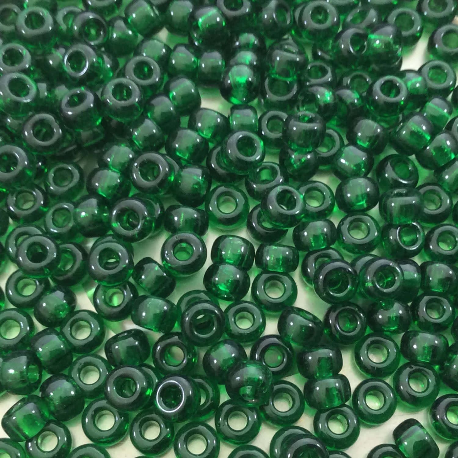 #6 Miyuki Seed Beads - Transparent Green, 6-9146-TB, Approx 240 Beads, 1 five inch tube, 20 grams