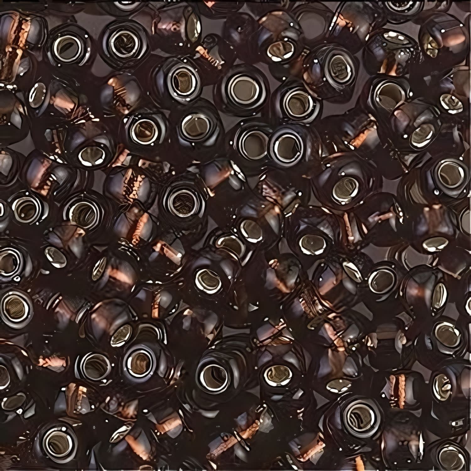 #6 Miyuki Seed Beads - Silver Lined Dark Topaz, 6-9135S-TB, Approx 240 Beads, 1 five inch tube, 20 grams