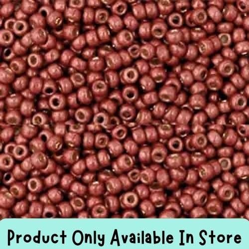 #11 Toho Seed Beads, Matte Galvanized Brick Red, Permanent Finish, 2x2mm, 19 Grams/0.67oz, in store only