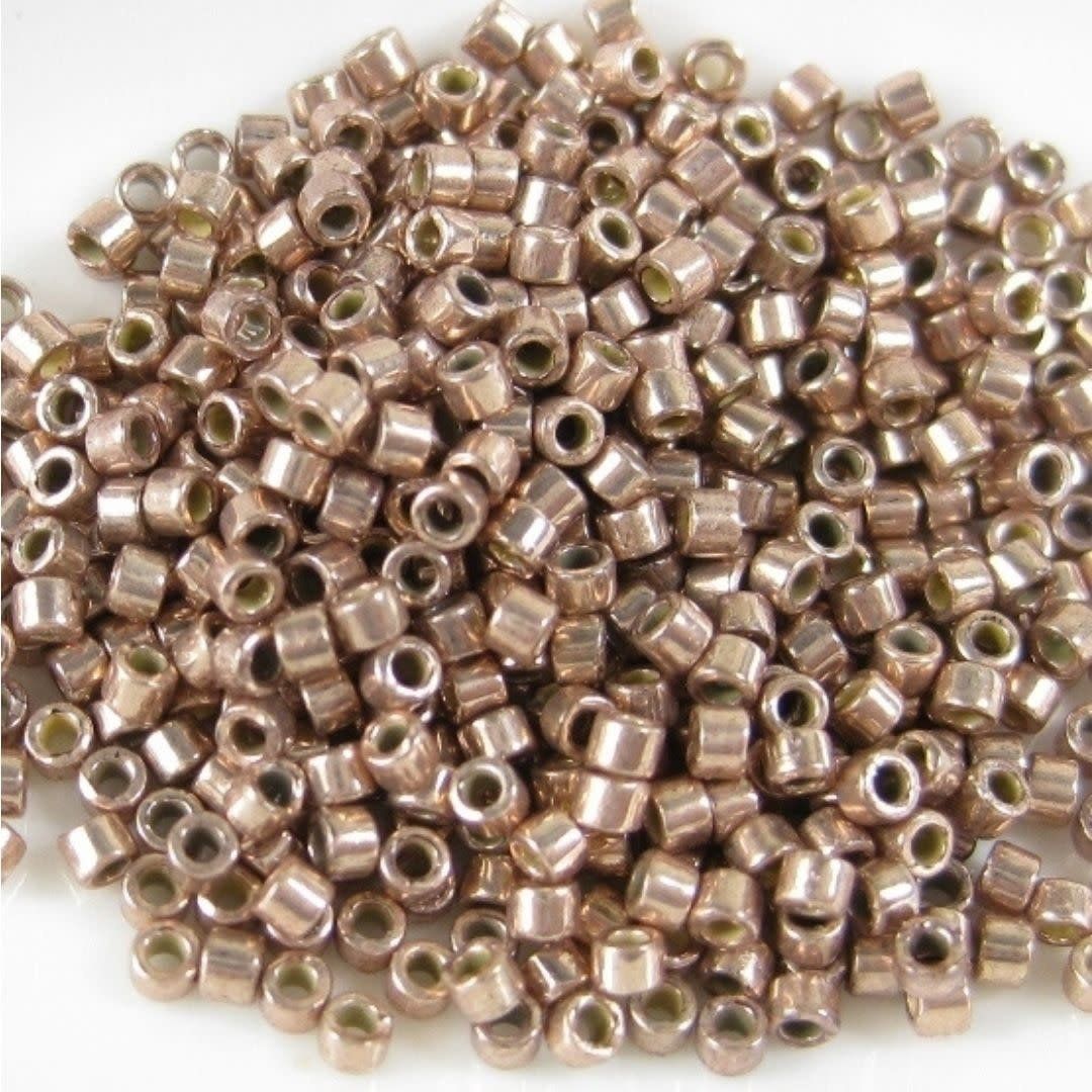 #11 Delica Seed Beads, Duracoat Galvanized Light Champagne, DB2504-TB, Approx 1440 Beads, 1 two inch tube, 7.2 grams