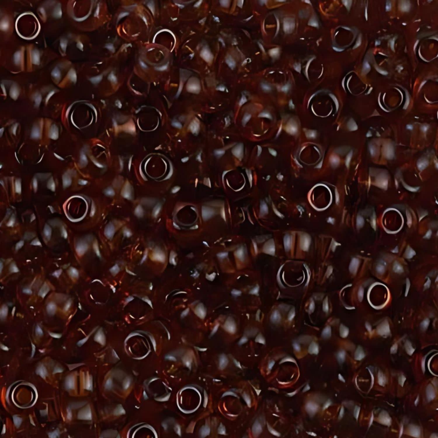 #8 Miyuki Seed Beads - Transparent Dark Topaz, 8-9134-TB, Approx 858 Beads/22 Grams, 1 five inch tube