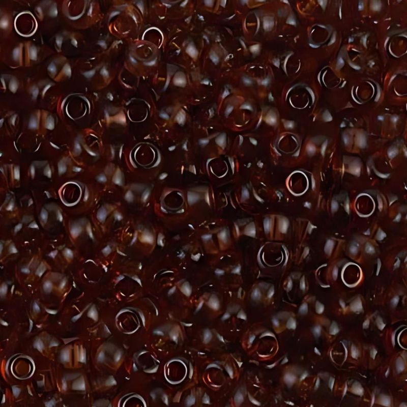 #8 Miyuki Seed Beads - Transparent Dark Topaz, 8-9134-TB, Approx 858 Beads/22 Grams, 1 five inch tube